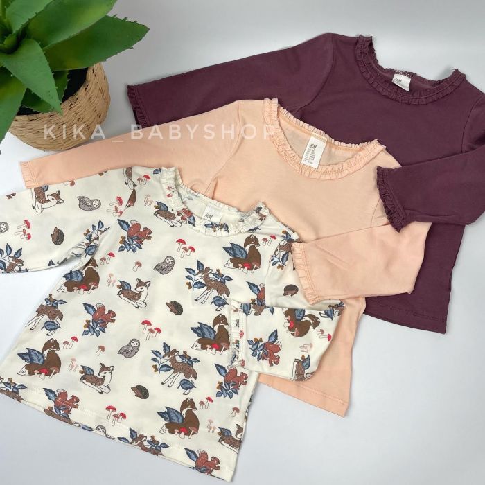 Лонгсліви H&M 9-12 / 1-1,5 / 3-4 р