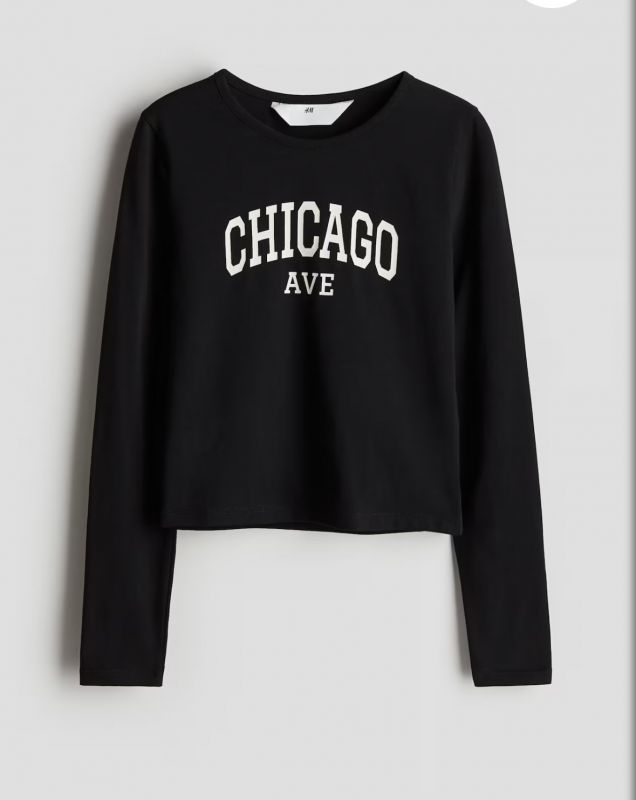 Лонгслів H&M 10-12 / 12-14 / 14+ р. чорний