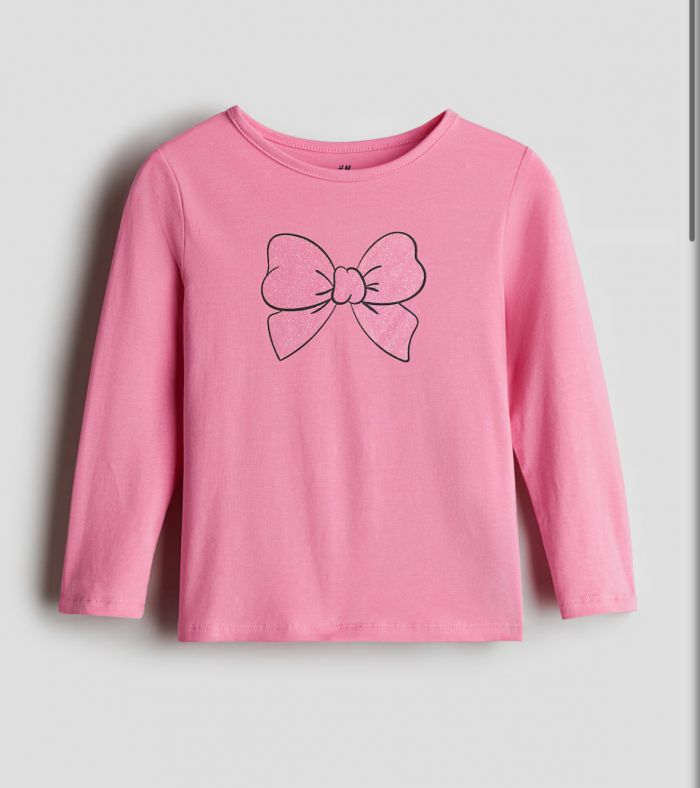 Лонгслів H&M на 1,5-2 / 2-4 / 4-6 та 8-10 років рожевий