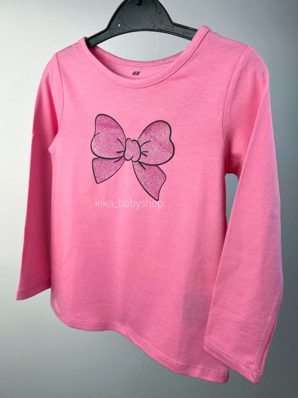 Лонгслів H&M на 1,5-2 / 2-4 / 4-6 та 8-10 років рожевий