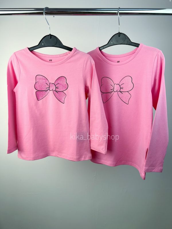 Лонгслів H&M на 1,5-2 / 2-4 / 4-6 та 8-10 років рожевий
