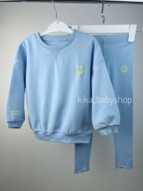 Костюм George 2-3 / 3-4 / 4-5 / 5-6 р. з утепленим світшотом блакитний унісекс