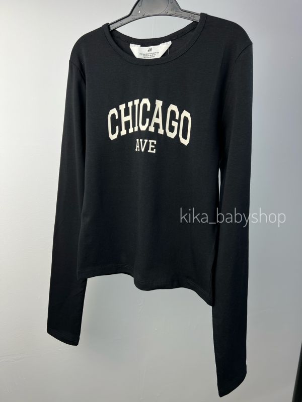 Лонгслів H&M 10-12 / 12-14 / 14+ р. чорний