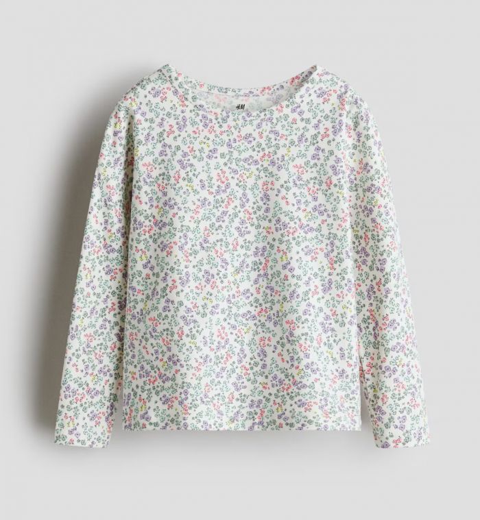 Лонгслів H&M на 6-8 та 8-10 років у квітах
