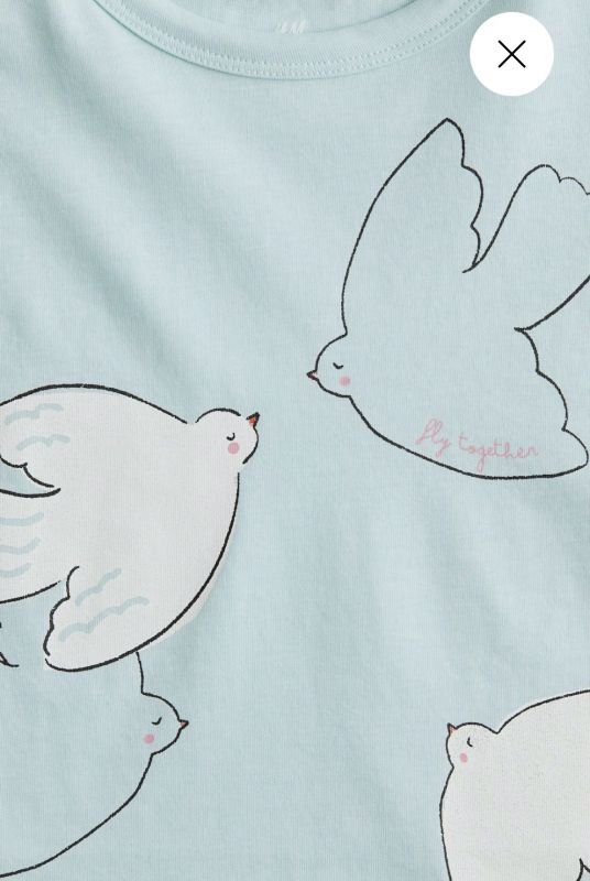 Футболка H&M на 2-4 та 4-6 р. ментолова