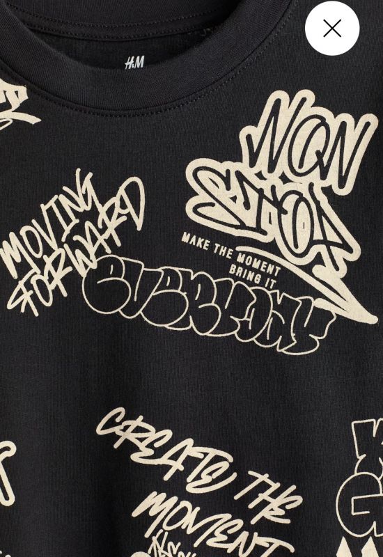 Футболка H&M на 10-12 / 12-14 / 14+ років з написами