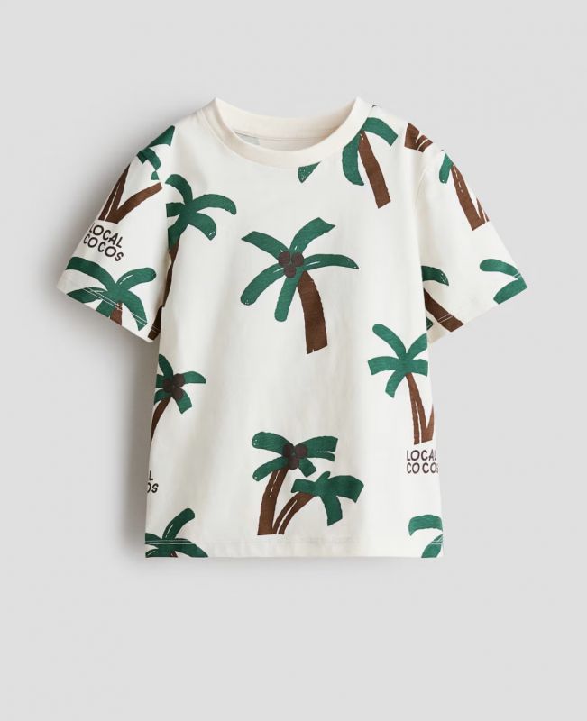 Футболка H&M на 2-4 та 4-6 р. молочна