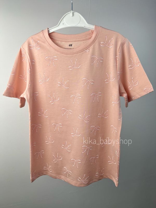 Футболки H&M на 6-8 років (жовта, молочка, рожева)