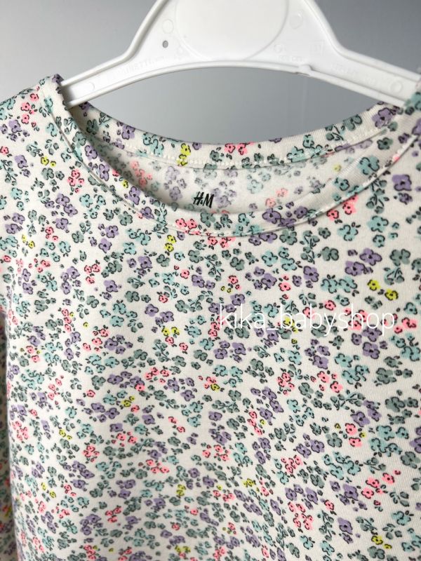 Лонгслів H&M на 6-8 та 8-10 років у квітах