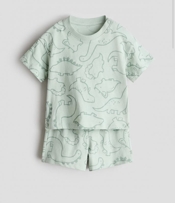 Костюм H&M на 1,5-2 роки ментоловий з діно