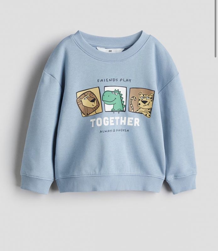 Світшот H&M на 6-8 років Блакитний