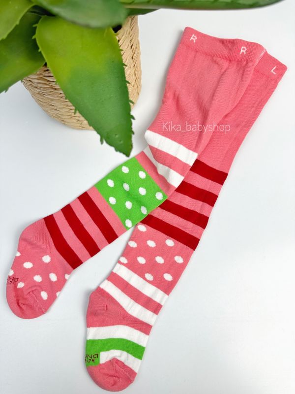 Демі колготки 6-12 м Duna рожеві яскраві