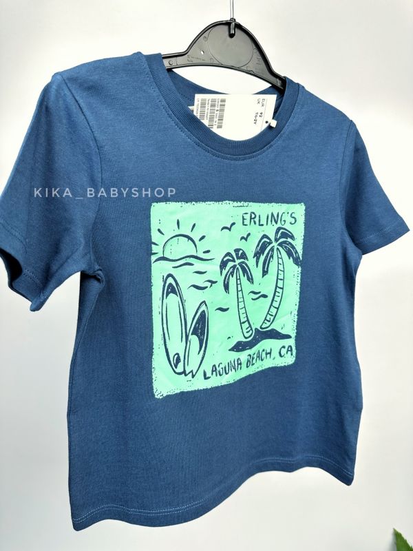 Футболка H&M від 1,5-2 / 2-4 р синя