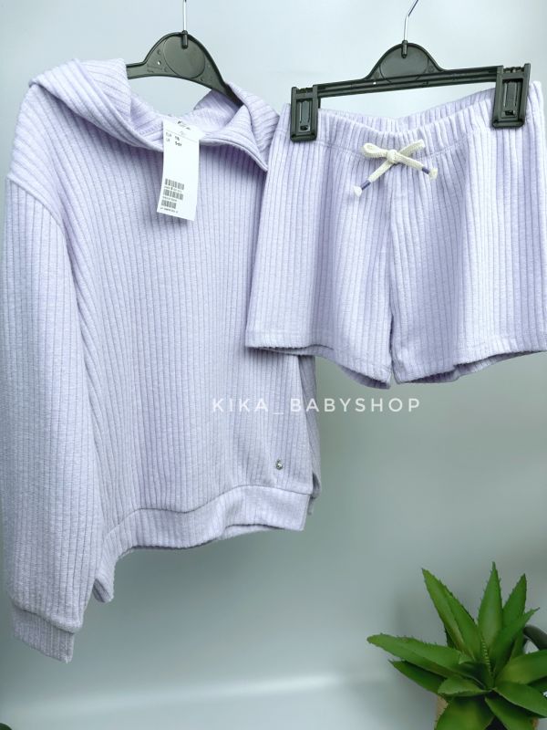 Костюм H&M на 6-7 та 7-8 р. лавандовий худі та шорти 