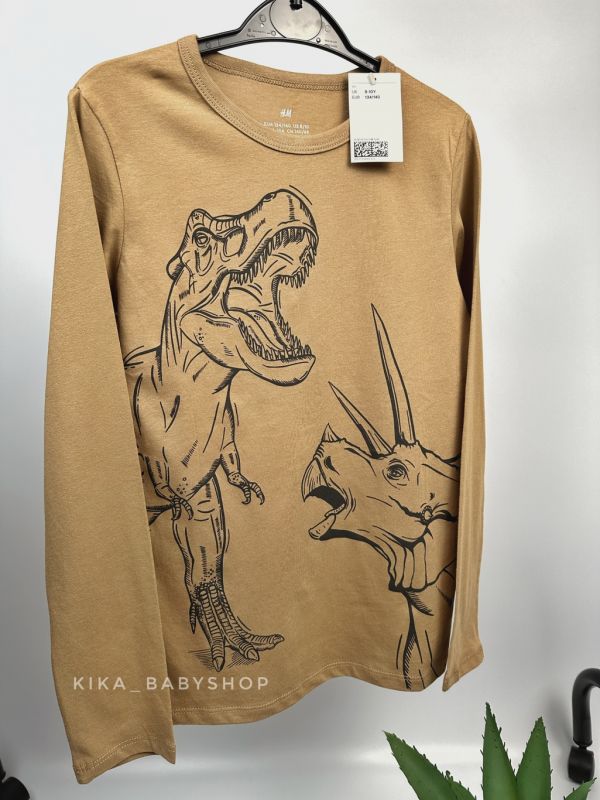 Лонгслів H&M на 8-10 років з діно